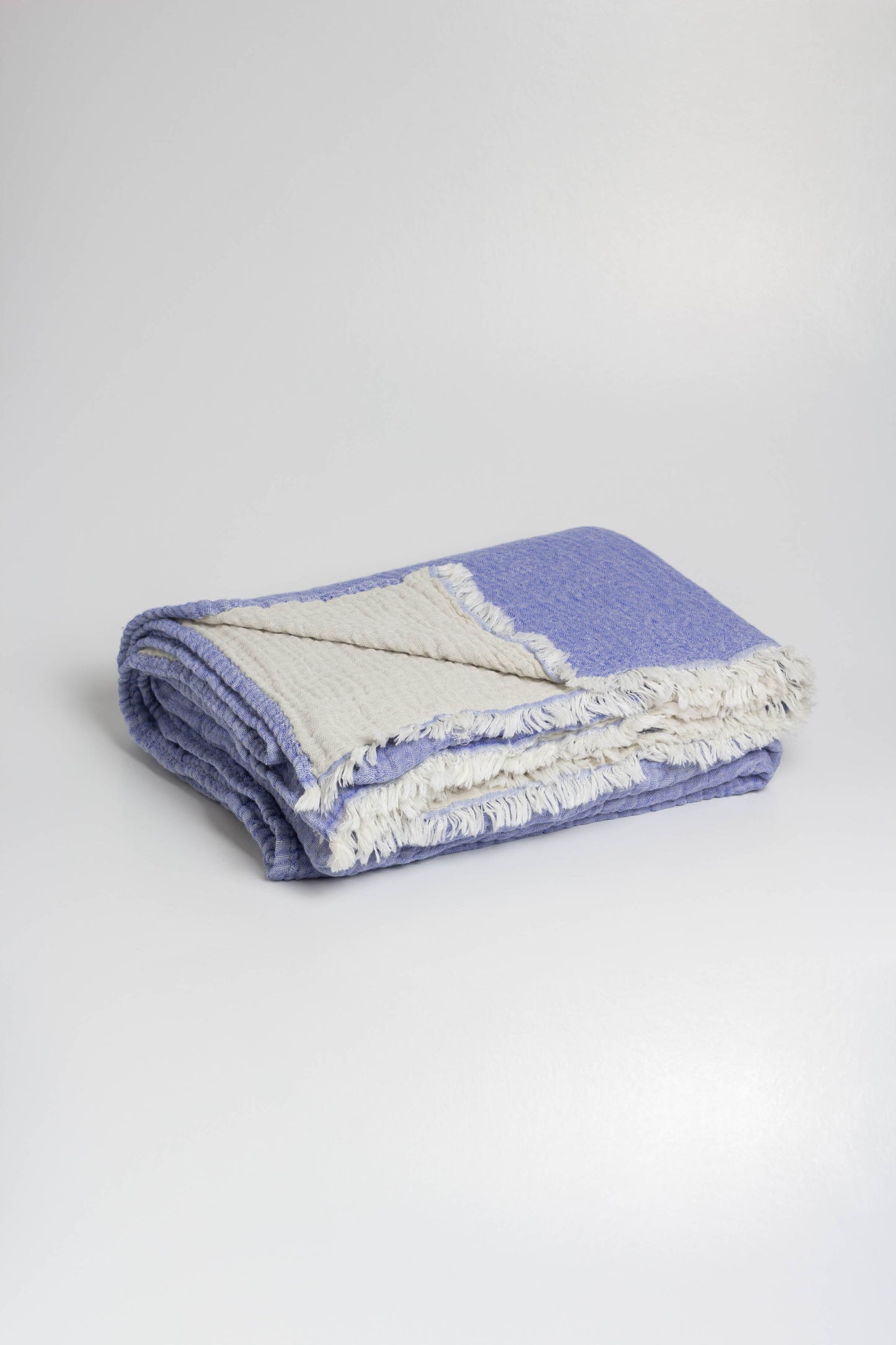 blue muslin blanket 100% cotton, made in Portugal