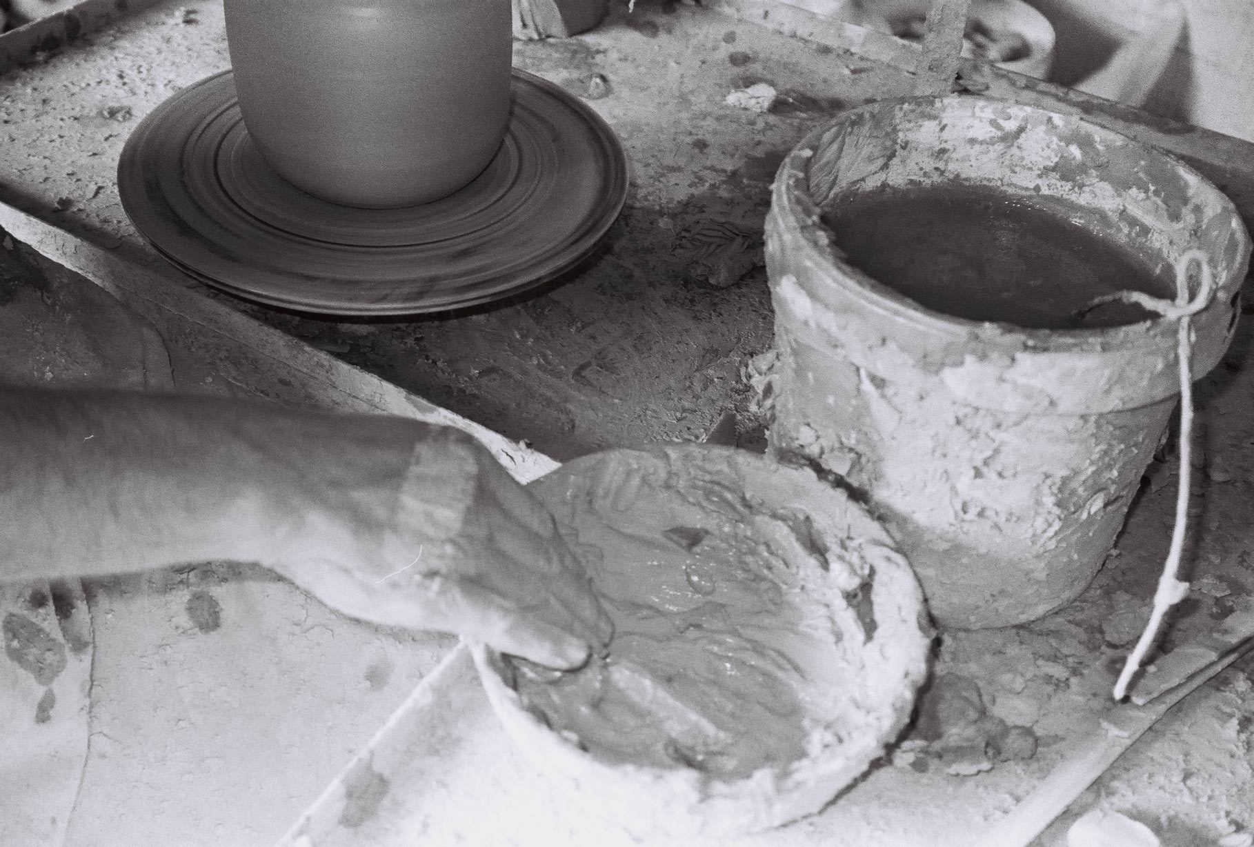 Handmade ceramic production created on a pottery wheel in Portugal, highlighting traditional techniques and attention to detail in the shaping and finishing process.