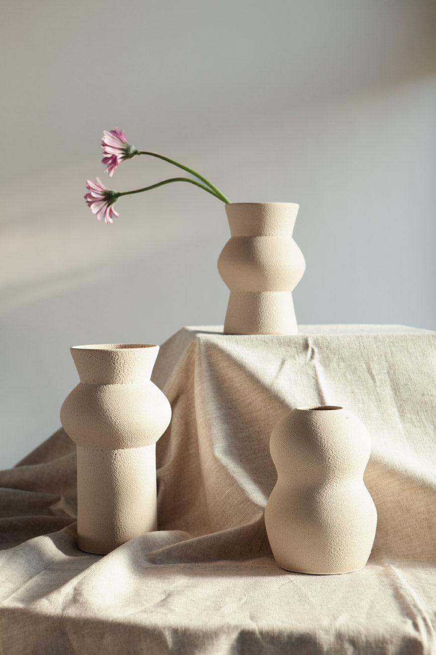 Palus Glazed Vase - Cream